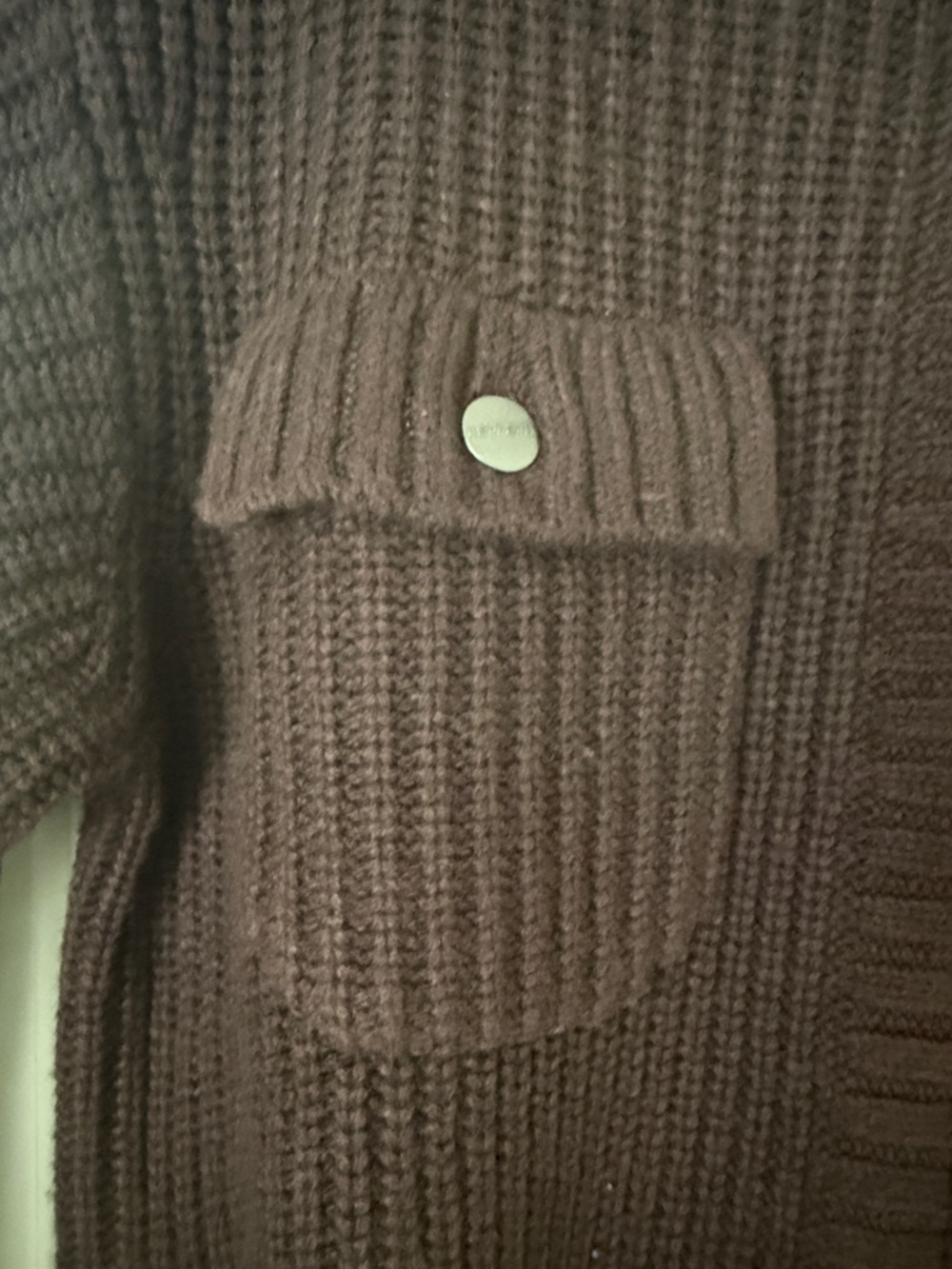 Carhartt Dark Brown Ribbed Zip Front Knit Jacket - Picture 6 of 6